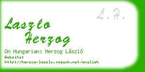 laszlo herzog business card
